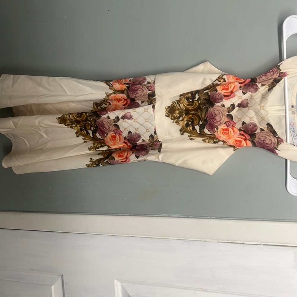 Ginger fizz rose skater dress for weddings or prom